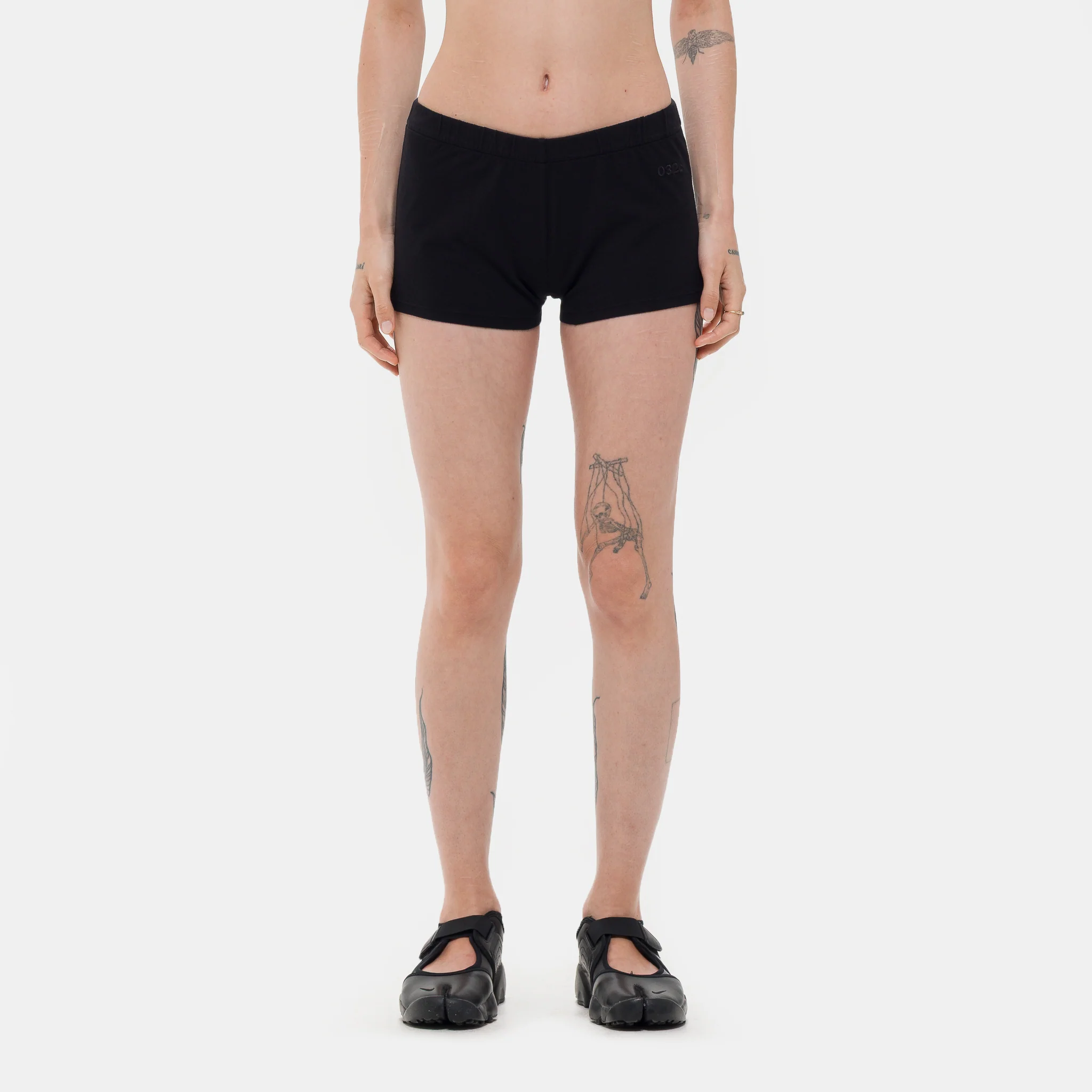 Super Bad Jersey Dress and  Hotpants in Faded Black - Image 4
