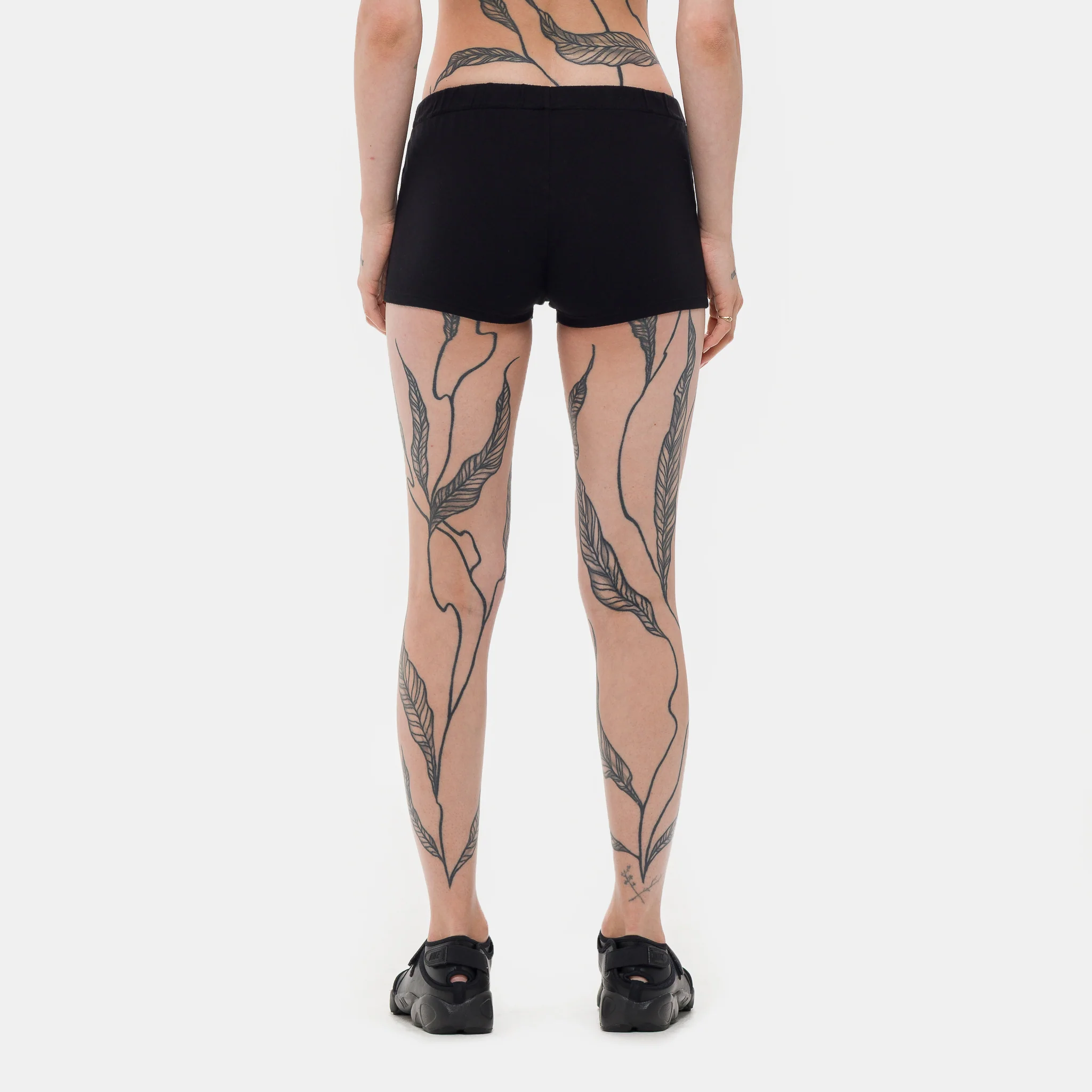 Super Bad Jersey Dress and  Hotpants in Faded Black - Image 5