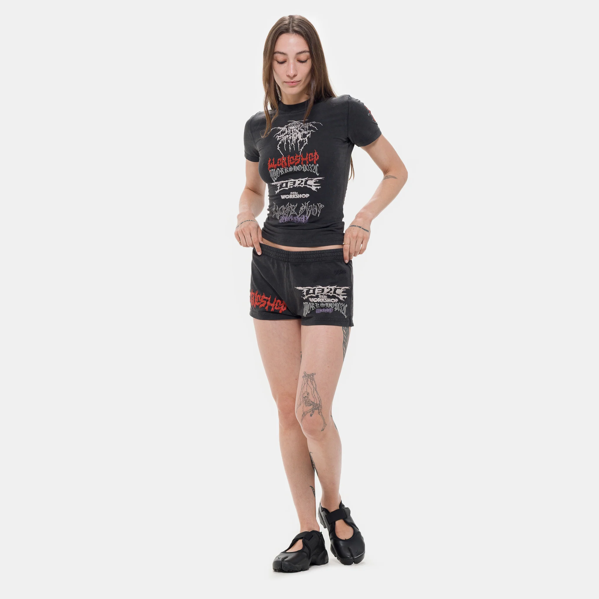Telepresence Tight Cut T-Shirt in Faded Black - Image 2