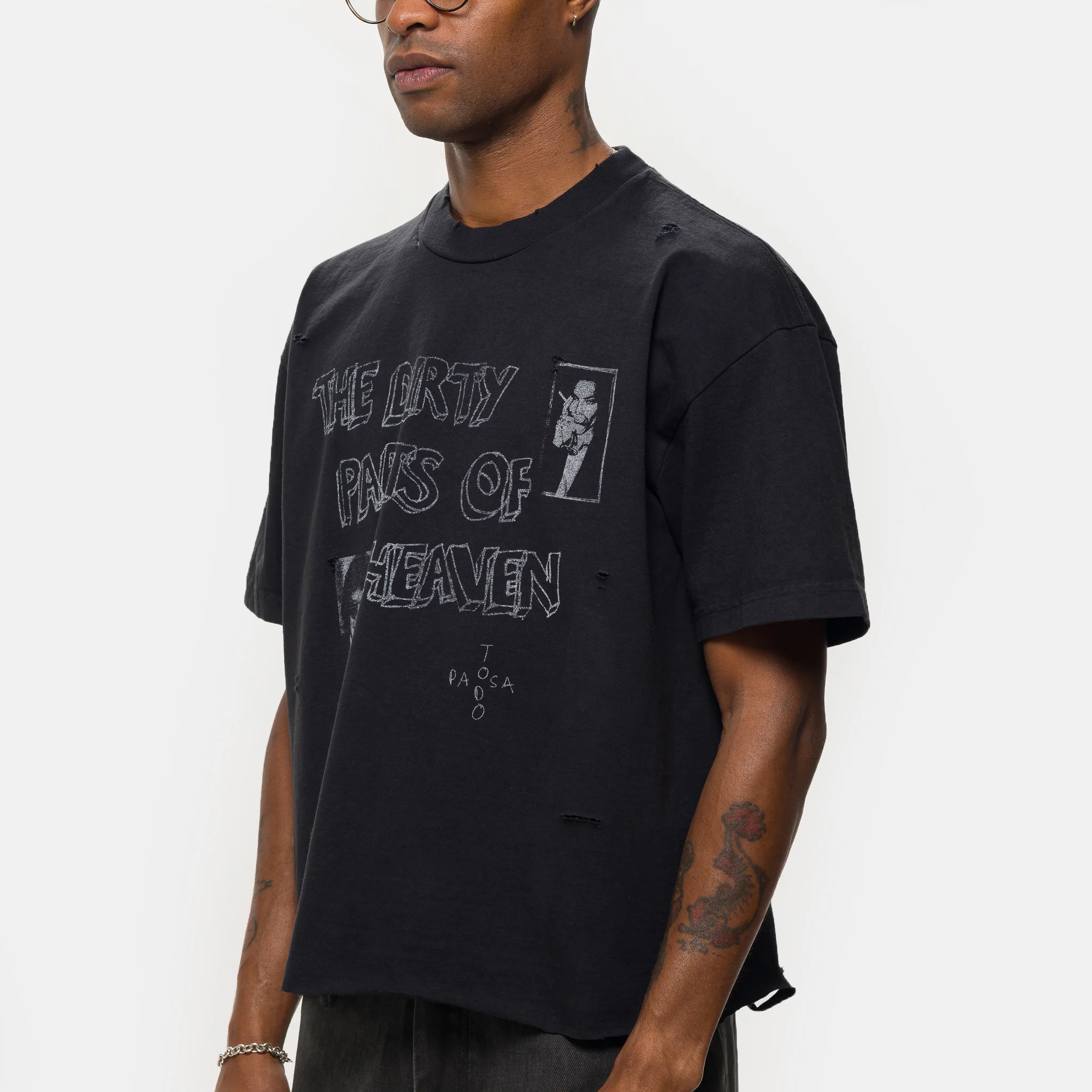 The Dirty Parts Of Heaven T-Shirt in Black - Image 4