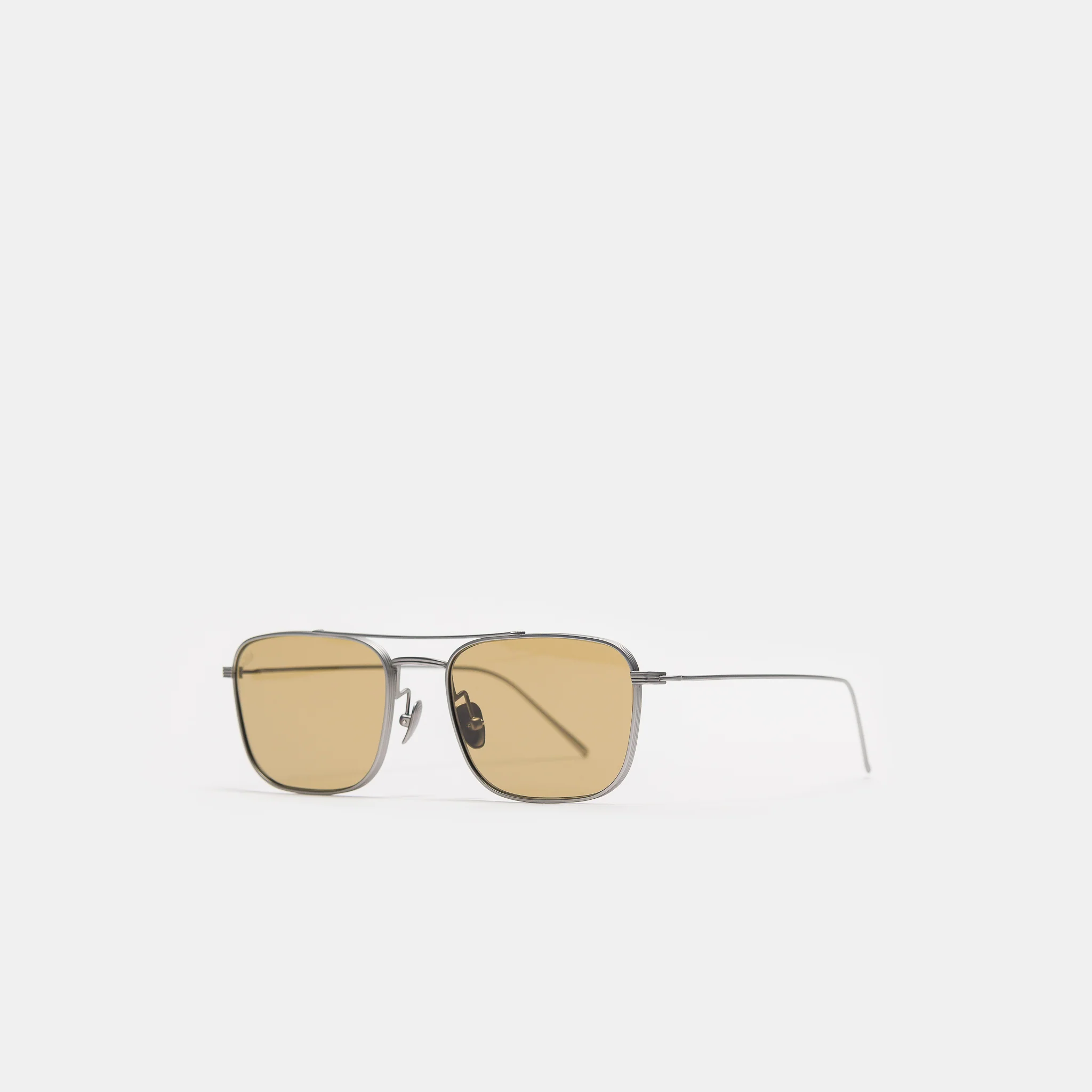 Titan Sunglasses in Matte Silver/Light Brown - Image 2