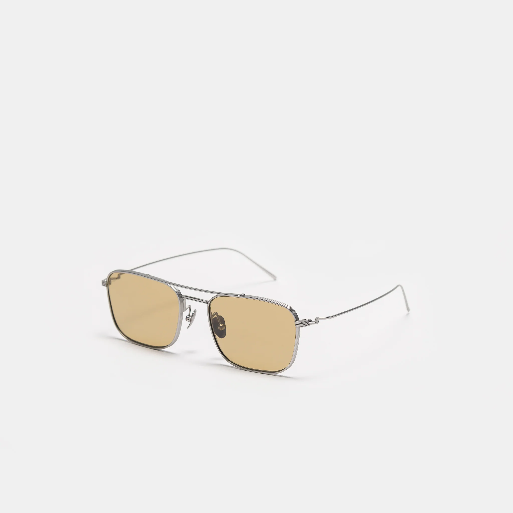 Titan Sunglasses in Matte Silver/Light Brown - Image 3