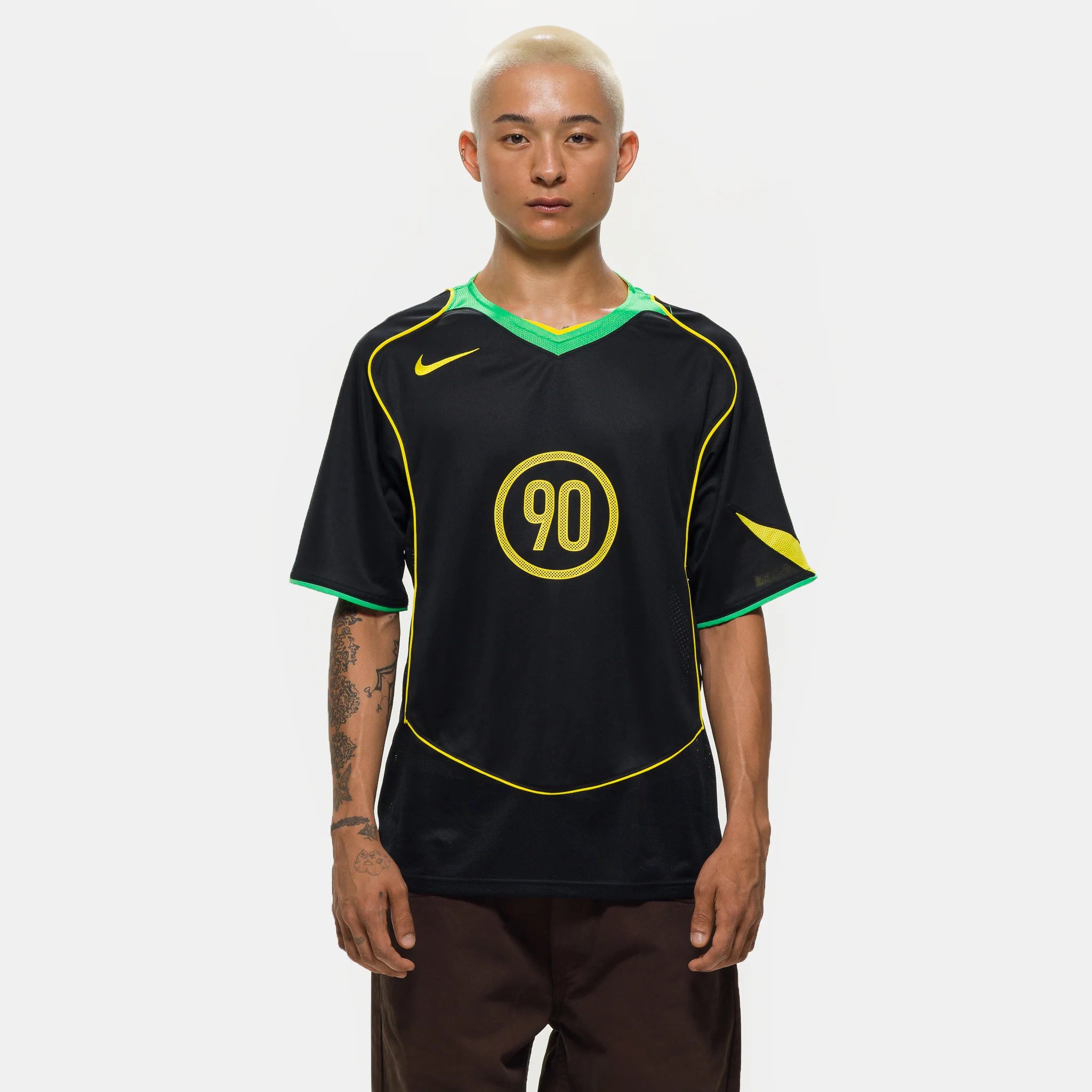 Total 90 Dri-FIT Soccer Jersey in Black/Green Spark/Opti Yellow