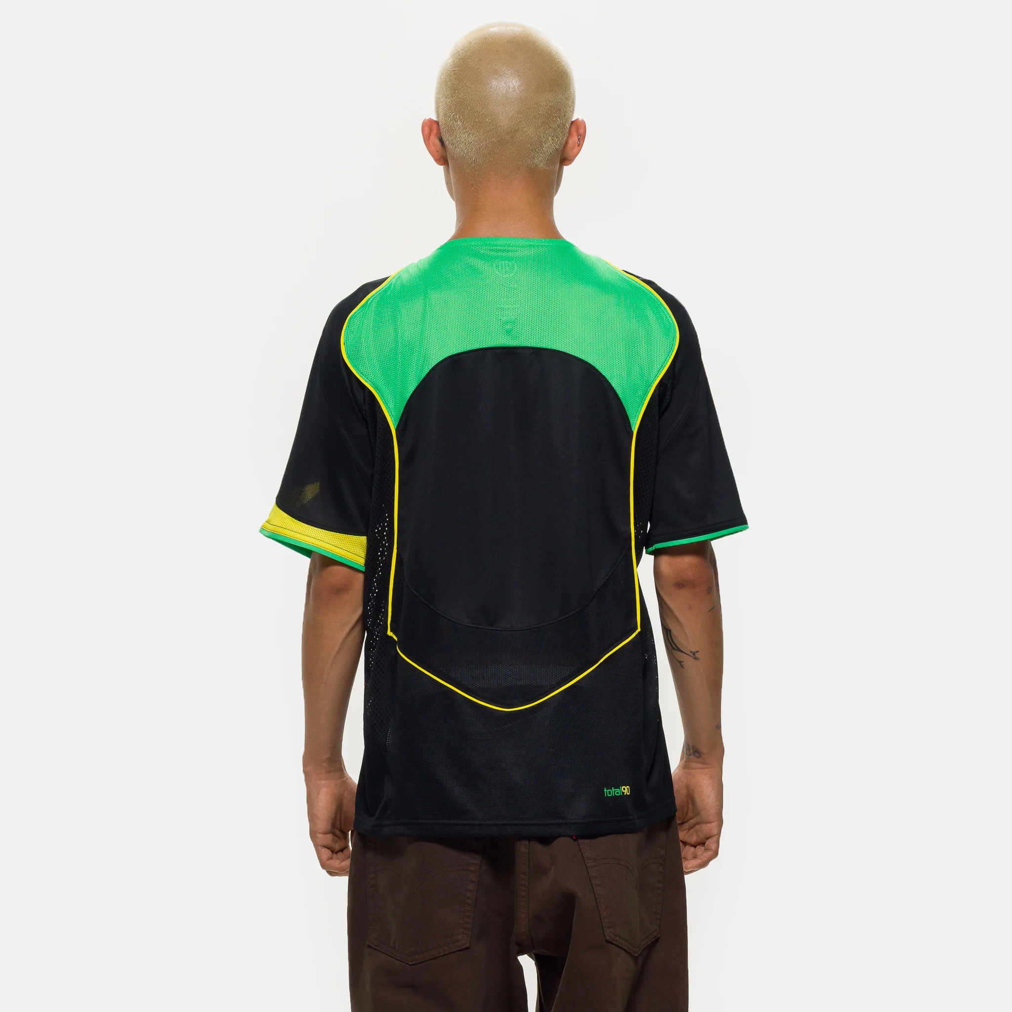 Total 90 Dri-FIT Soccer Jersey in Black/Green Spark/Opti Yellow - Image 3