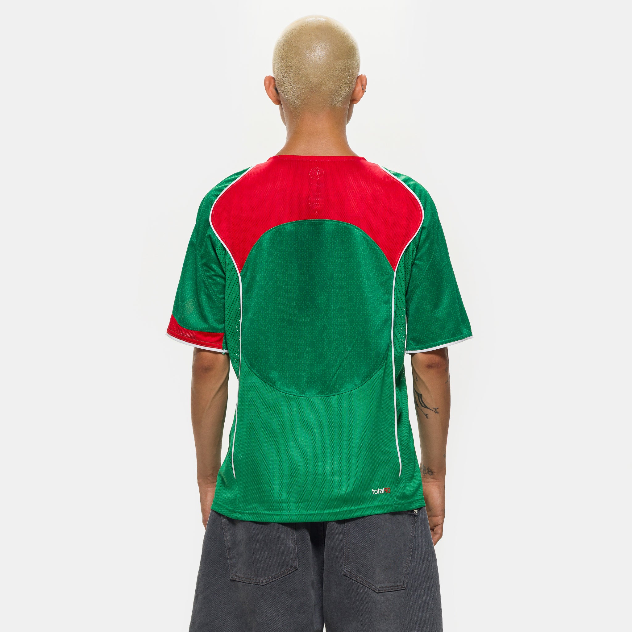 Total 90 Dri-FIT Soccer Jersey in Classic Green/Sport Red/White - Image 3
