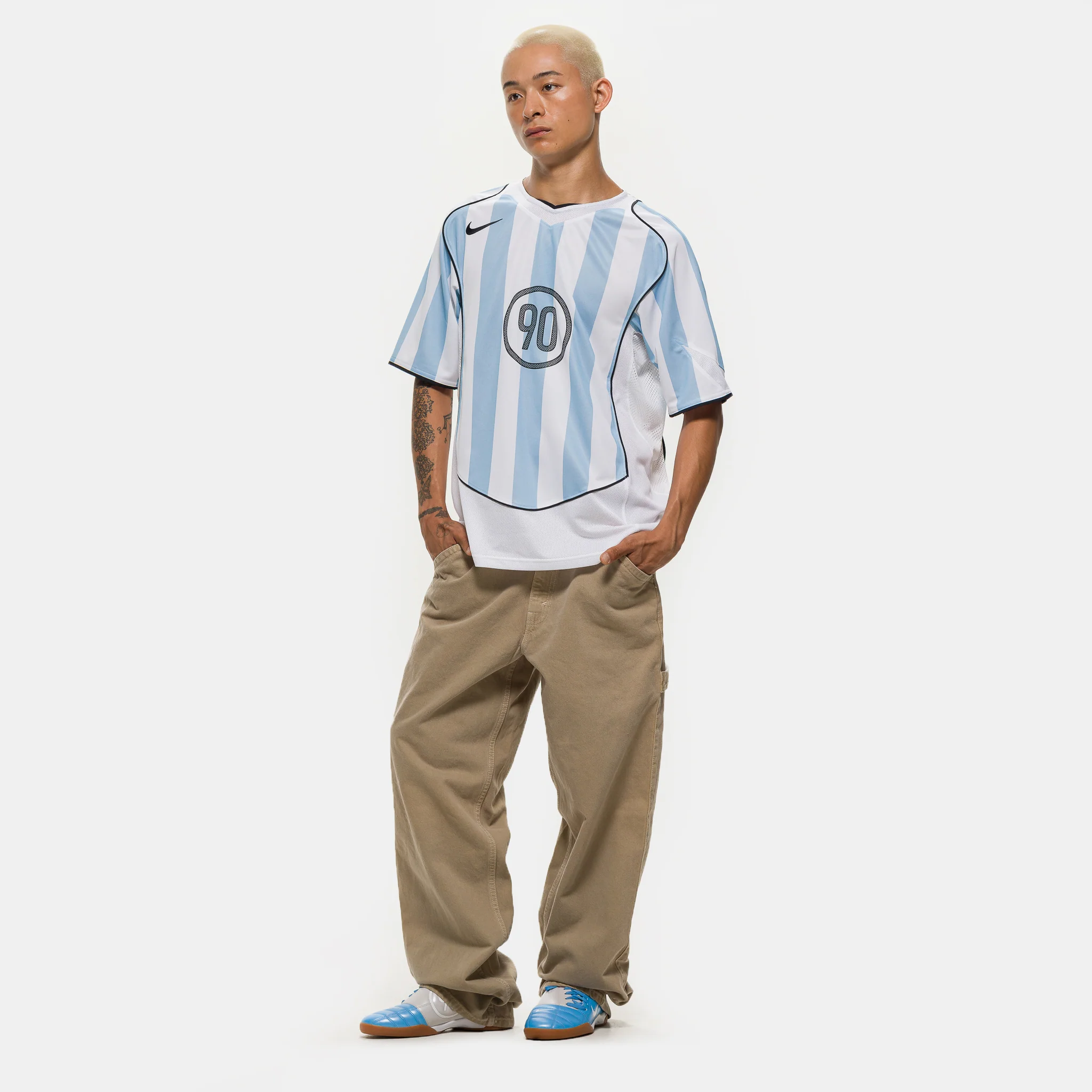 Total 90 Dri-FIT Soccer Jersey in Psychic Blue/White/Black - Image 2