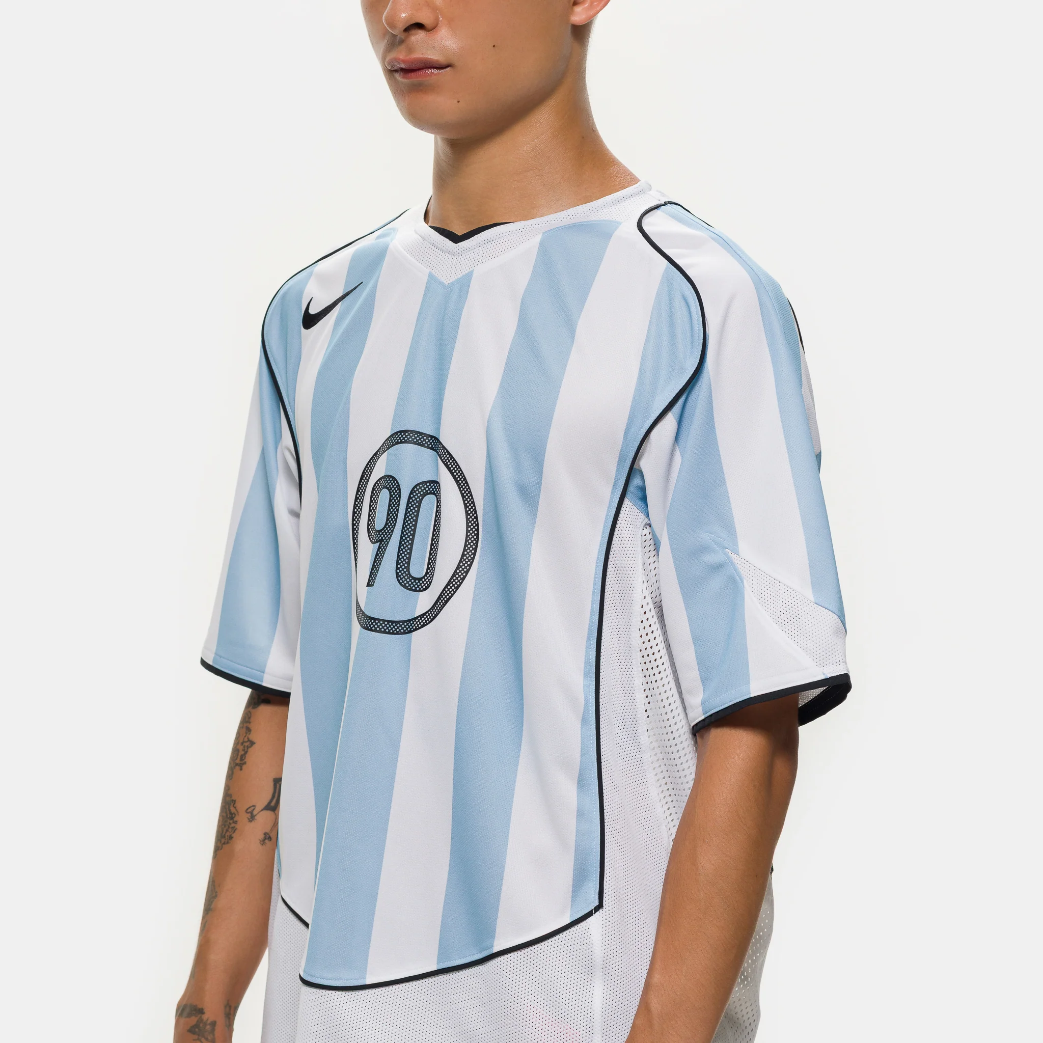 Total 90 Dri-FIT Soccer Jersey in Psychic Blue/White/Black - Image 4