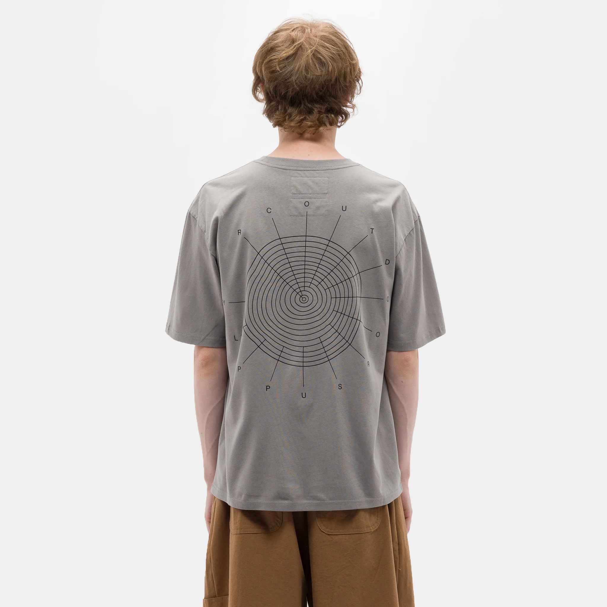 Tree Rings SS T-Shirt	in Grey - Image 3