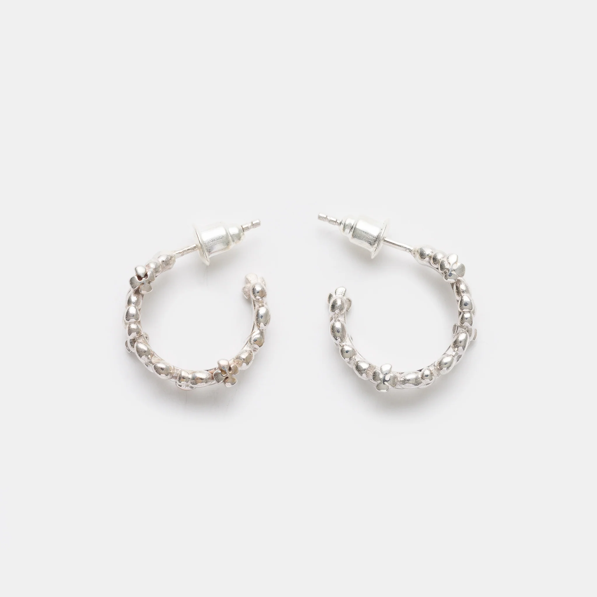 Tropique Hoop Earrings in Silver