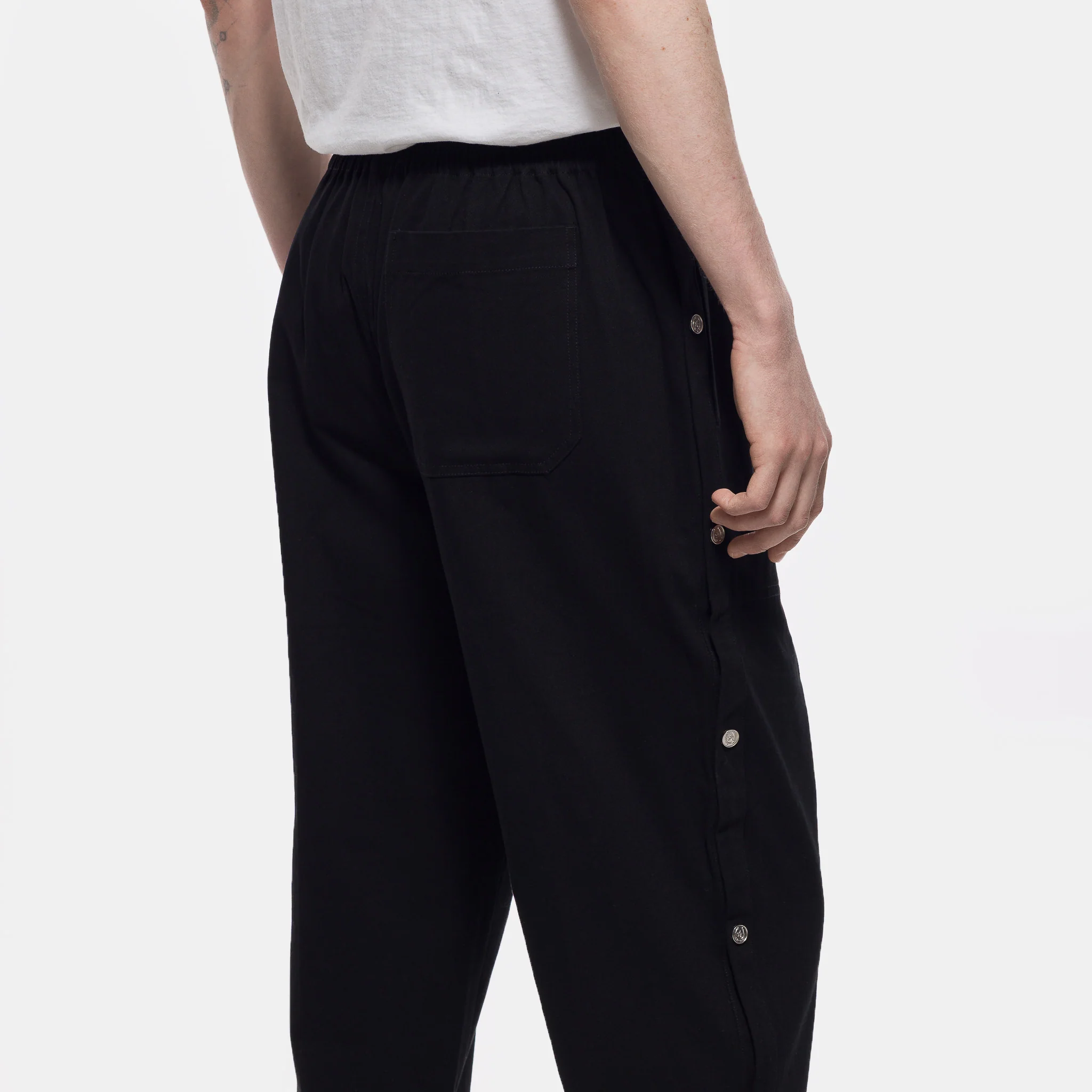 Twill Tear Away Track Pant in Black - Image 5