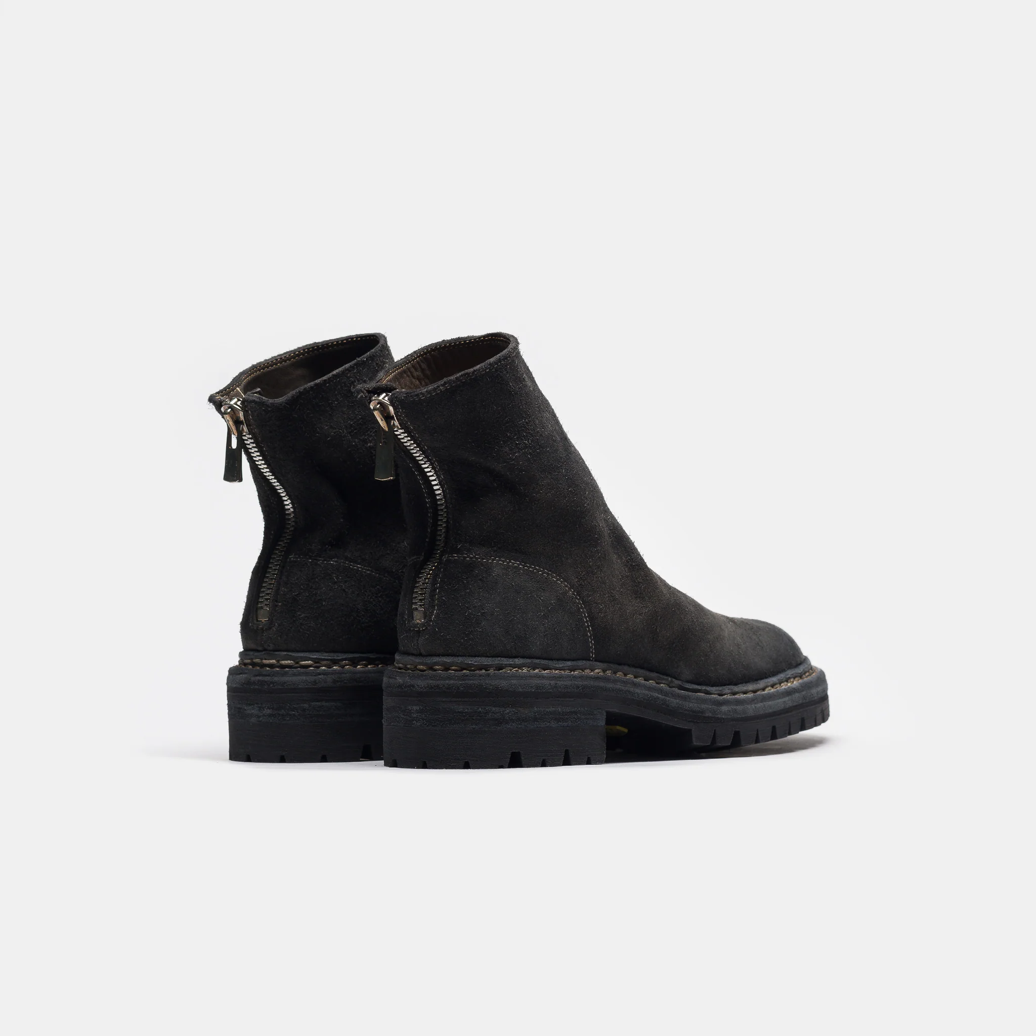Undercover x Nonnative 996V_UN Reverse Horse Leather Back Zip Boot in Charcoal - Image 5