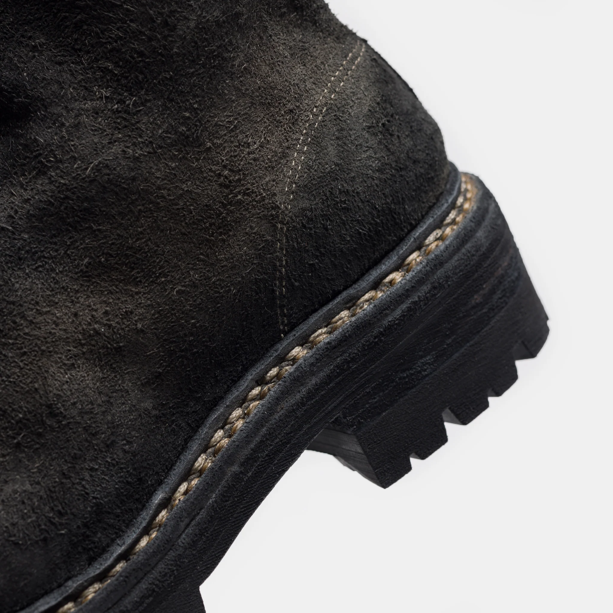 Undercover x Nonnative 996V_UN Reverse Horse Leather Back Zip Boot in Charcoal - Image 6