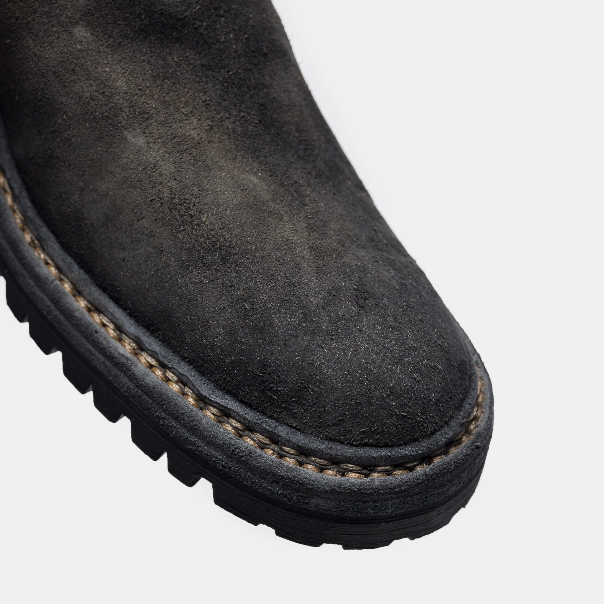 Undercover x Nonnative 996V_UN Reverse Horse Leather Back Zip Boot in Charcoal - Image 7