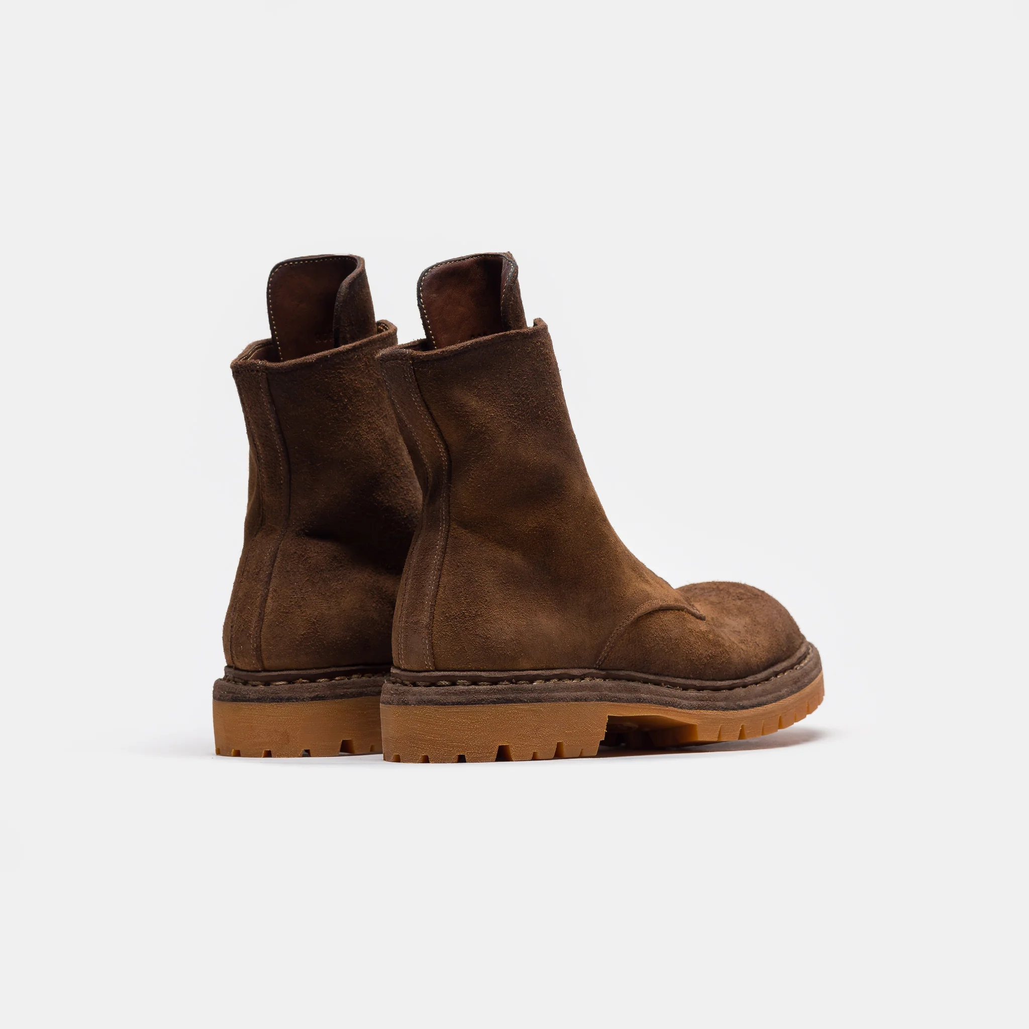 Undercover x Nonnative GR06FRV_N Reverse Horse Leather Center Zip Boot in Light Brown - Image 4