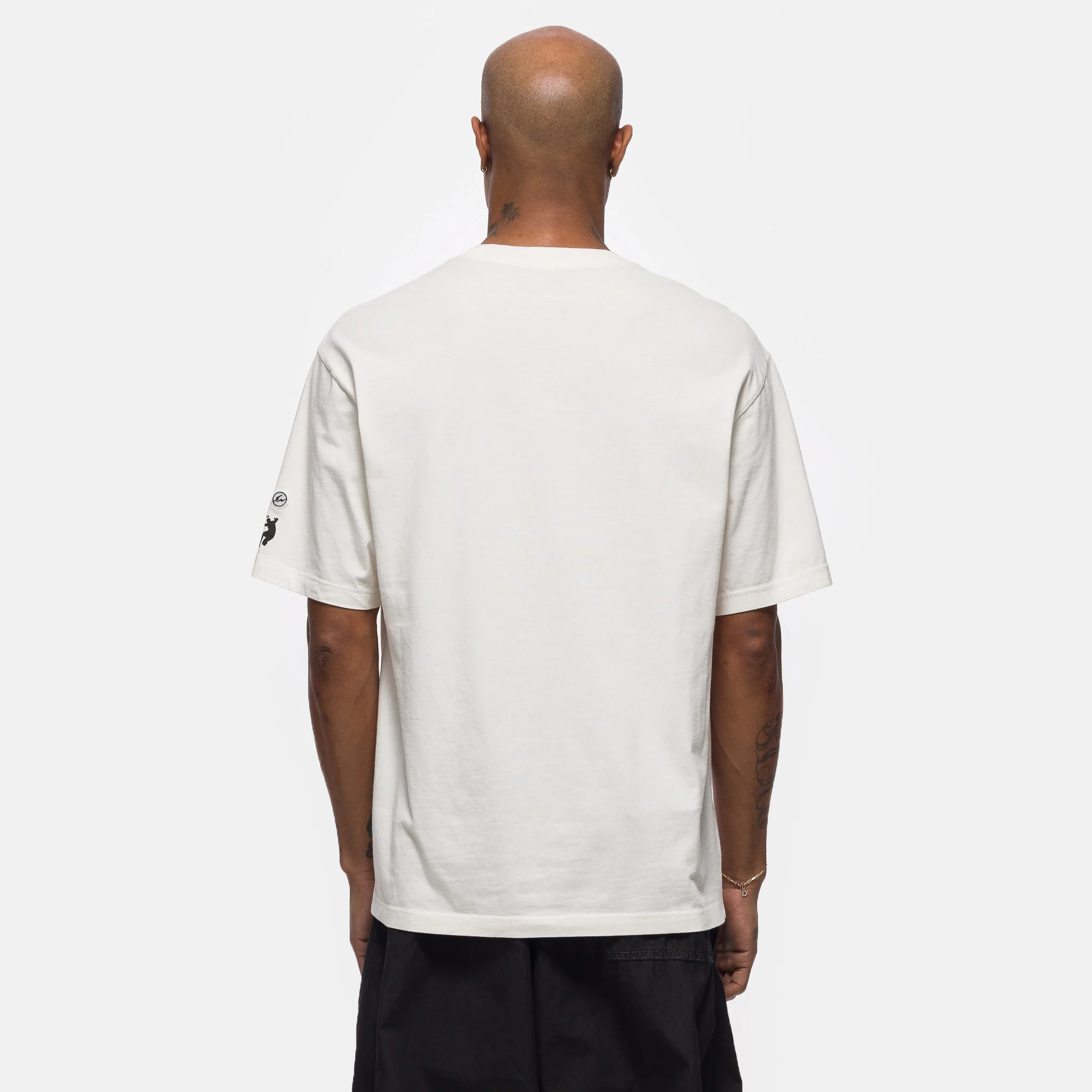 Union x Fragment T-Shirt in Pale Ivory/Ivory/Black - Image 3