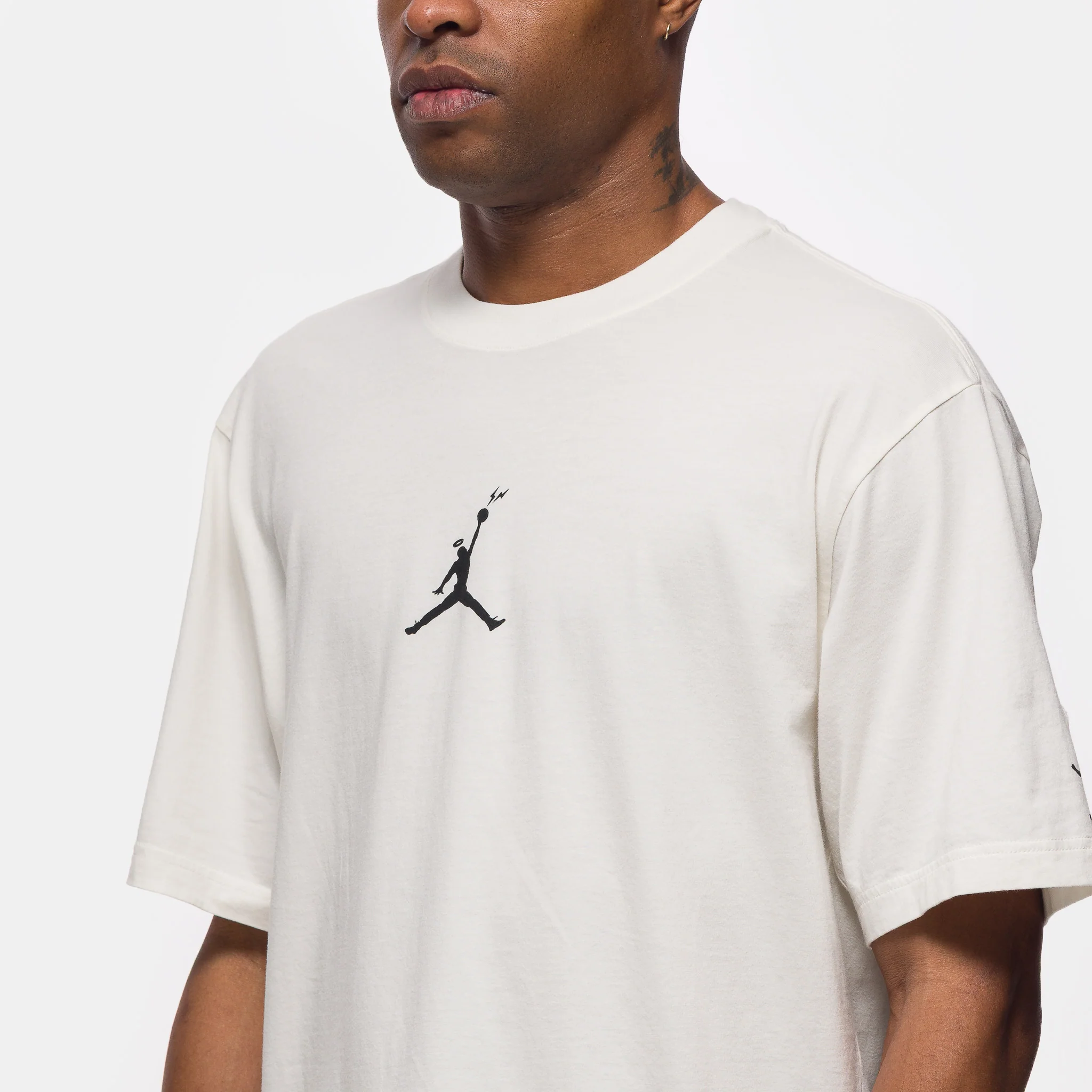 Union x Fragment T-Shirt in Pale Ivory/Ivory/Black - Image 4