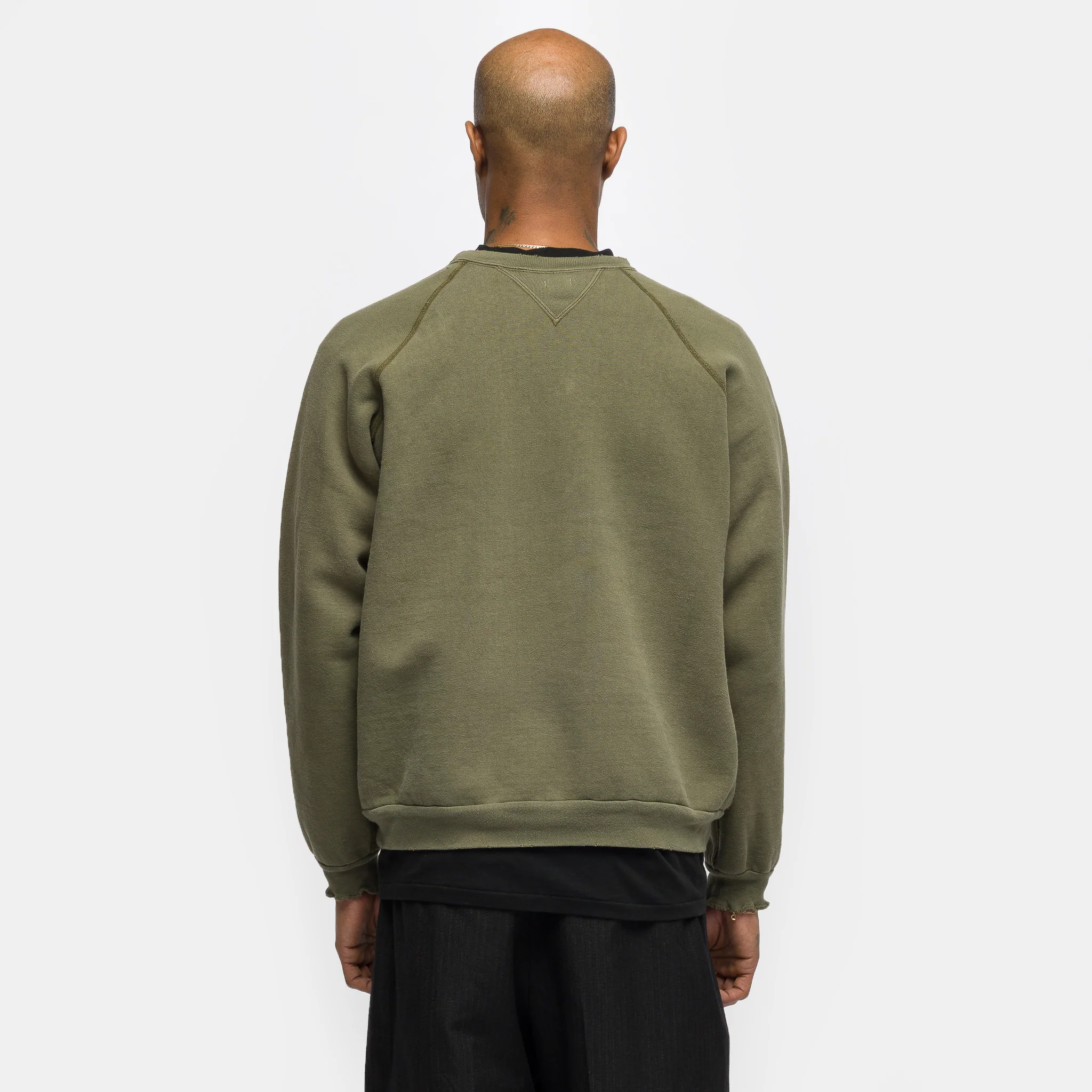 Vintage Double V Sweatshirt in Olive - Image 3