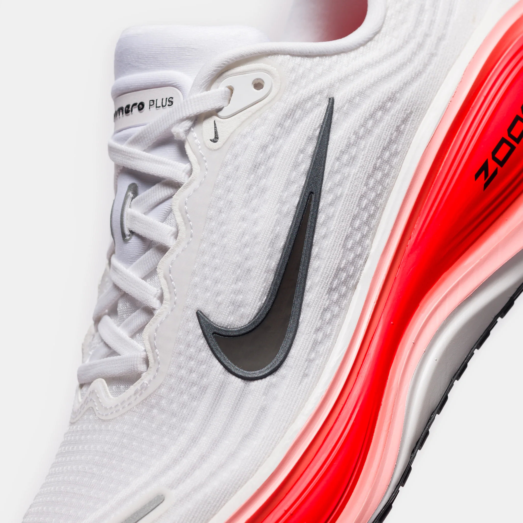 Vomero Plus Sneaker in White/Black/Bright Crimson - Image 5