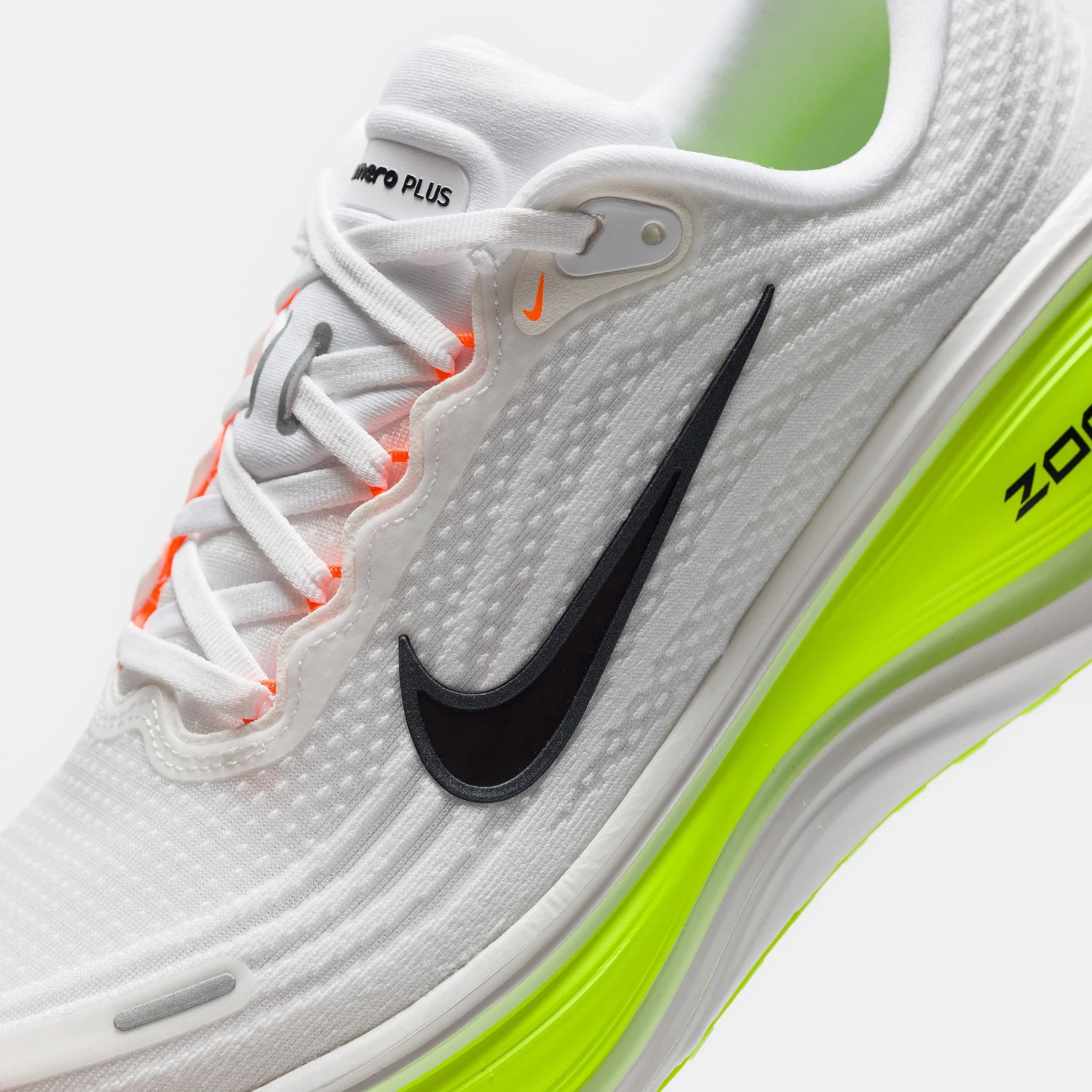 Vomero Plus Sneaker in White/Black/Volt/Barely Volt - Image 5