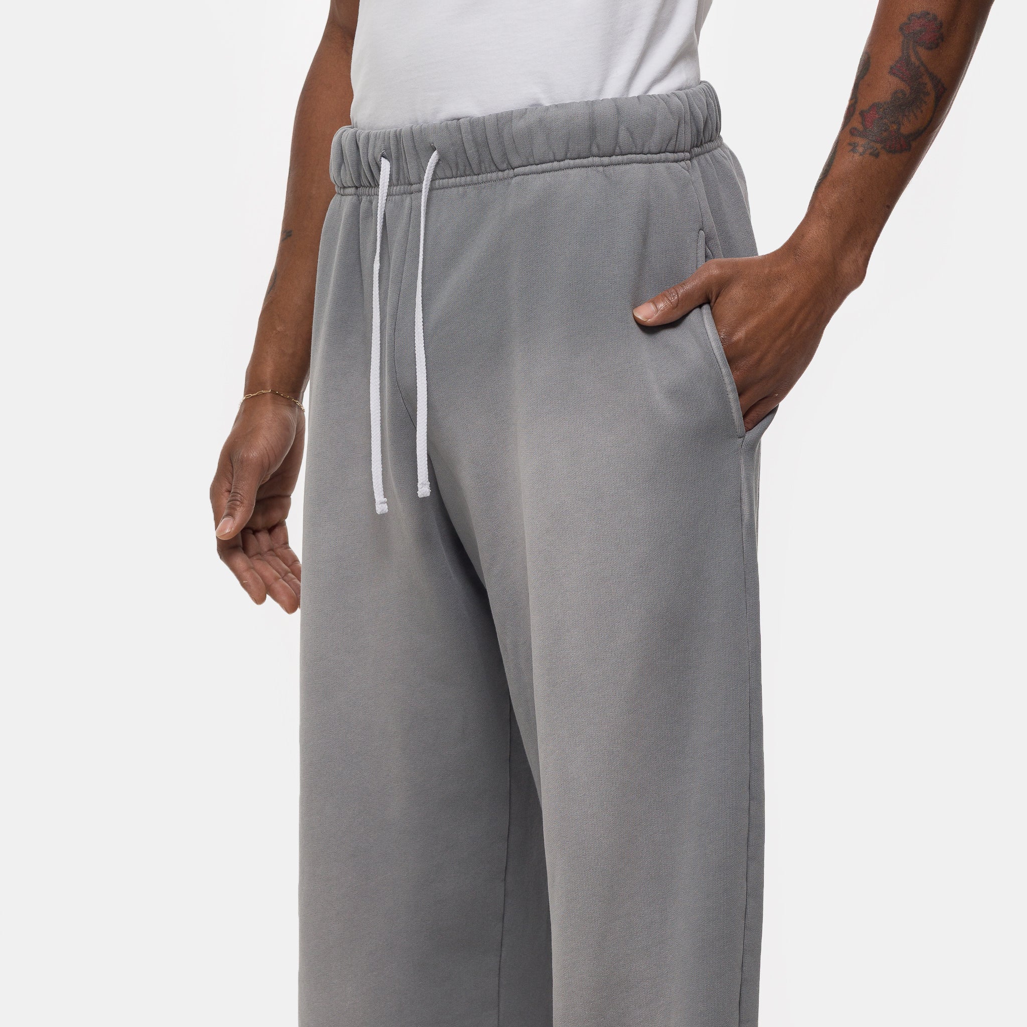 Washed Baggy Sweatpant in Steel Grey - Image 4