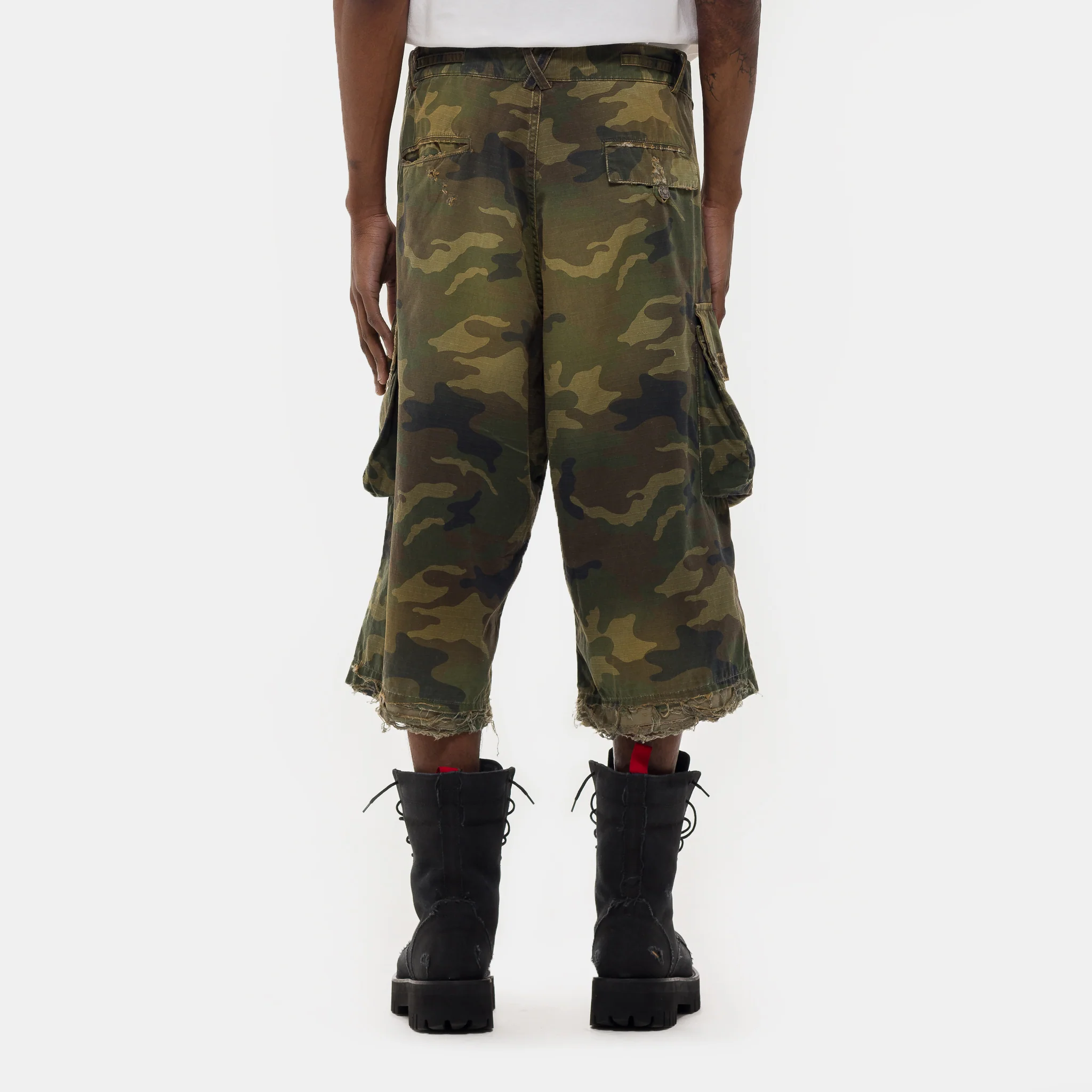 Washed Bermuda Shorts in Camo - Image 3
