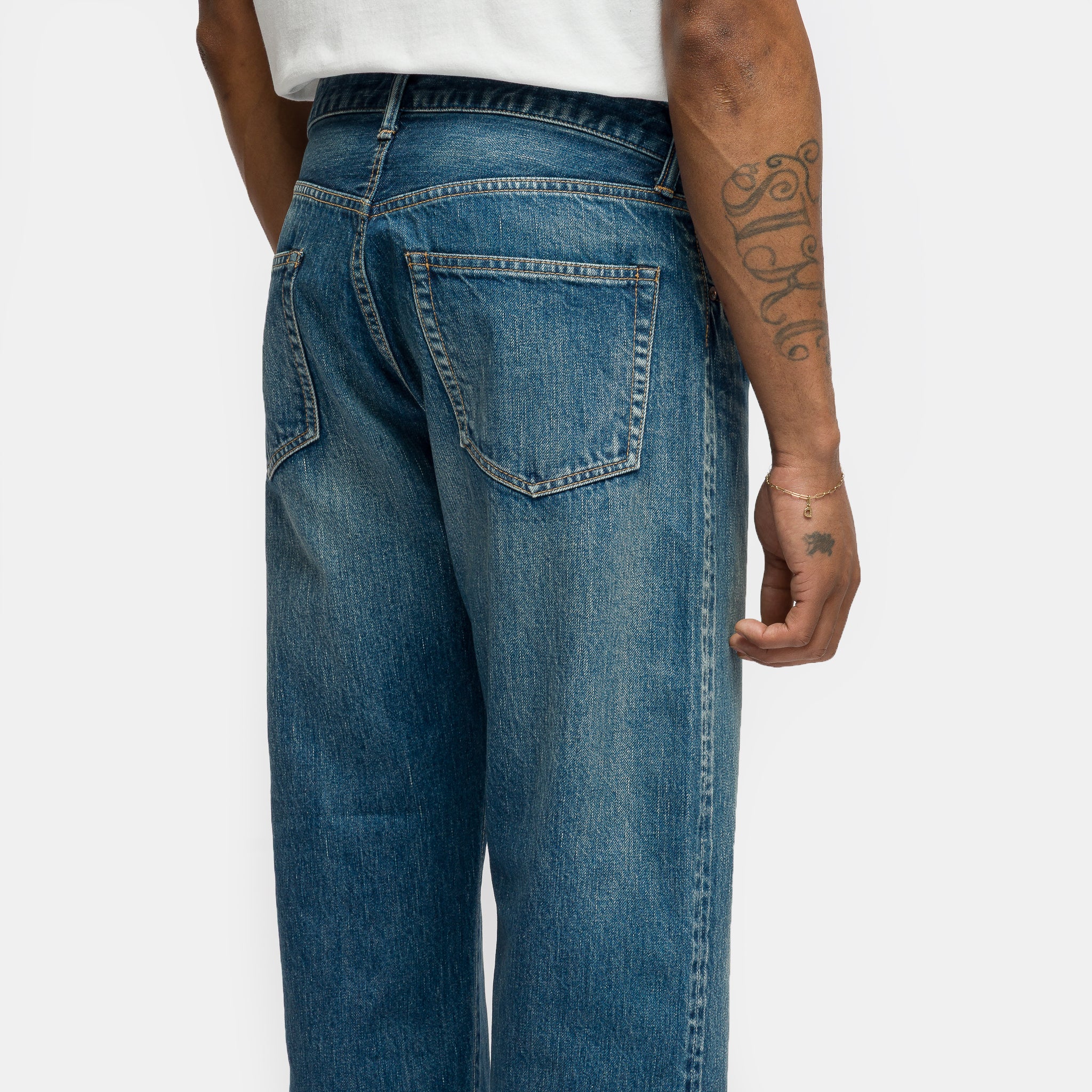 Washed Denim Pants E in Bleach - Image 5
