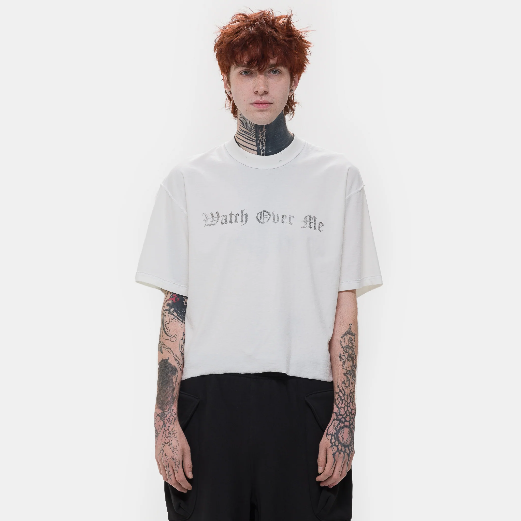 Watch Over Me T-Shirt in Off White