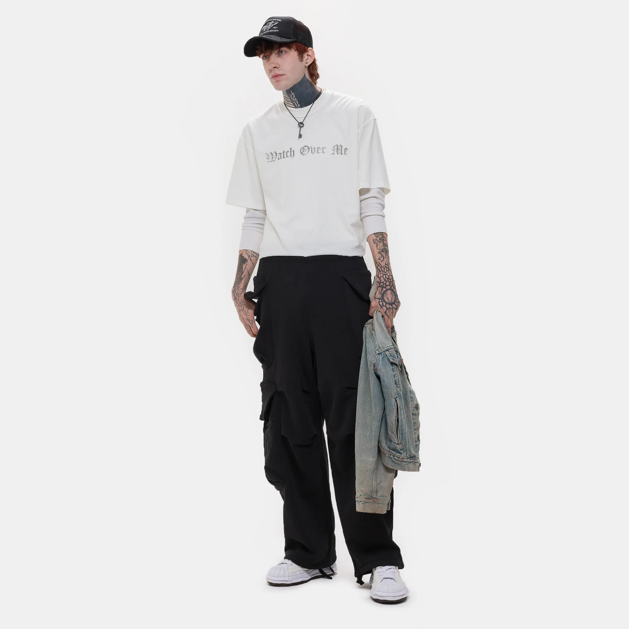 Watch Over Me T-Shirt in Off White - Image 2