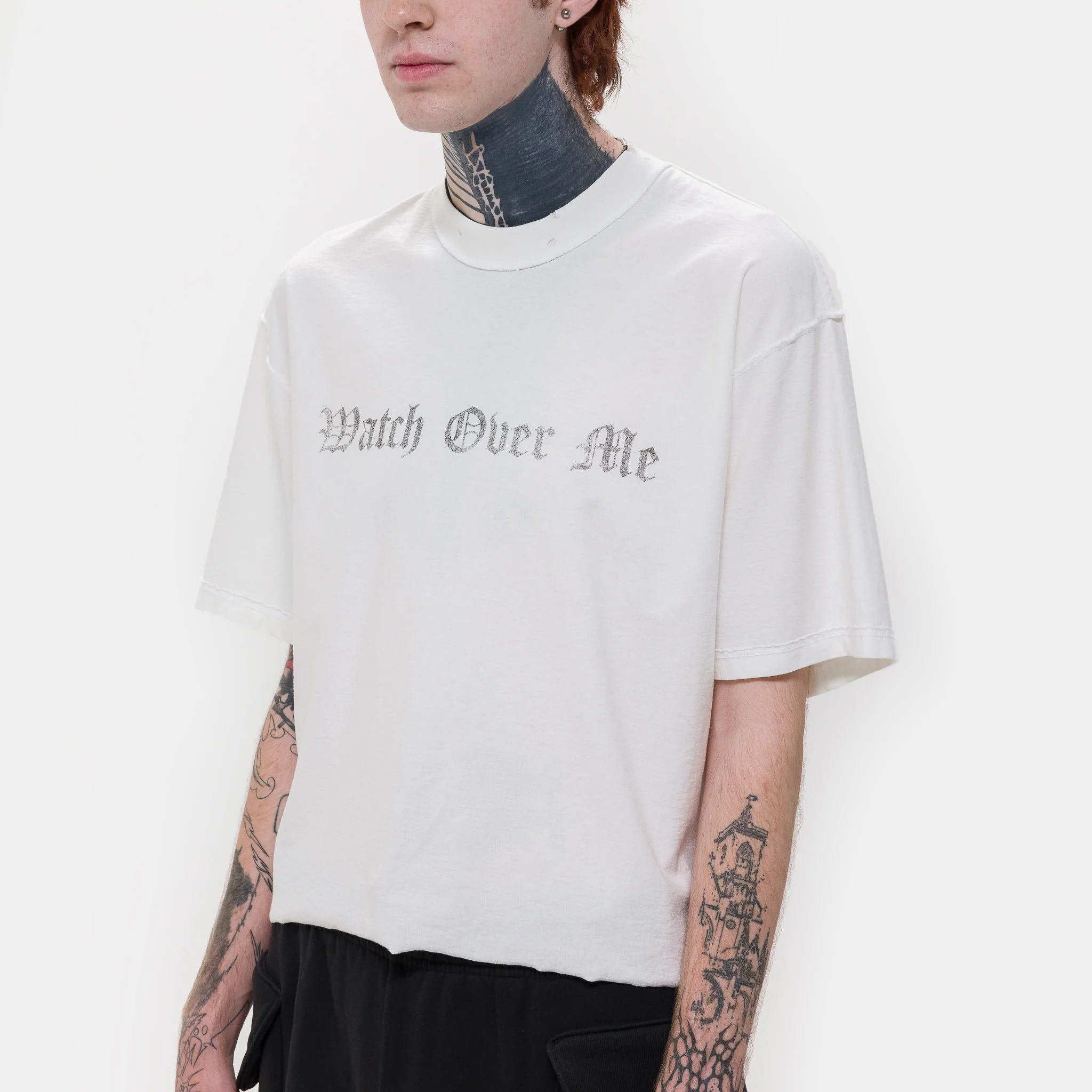 Watch Over Me T-Shirt in Off White - Image 4
