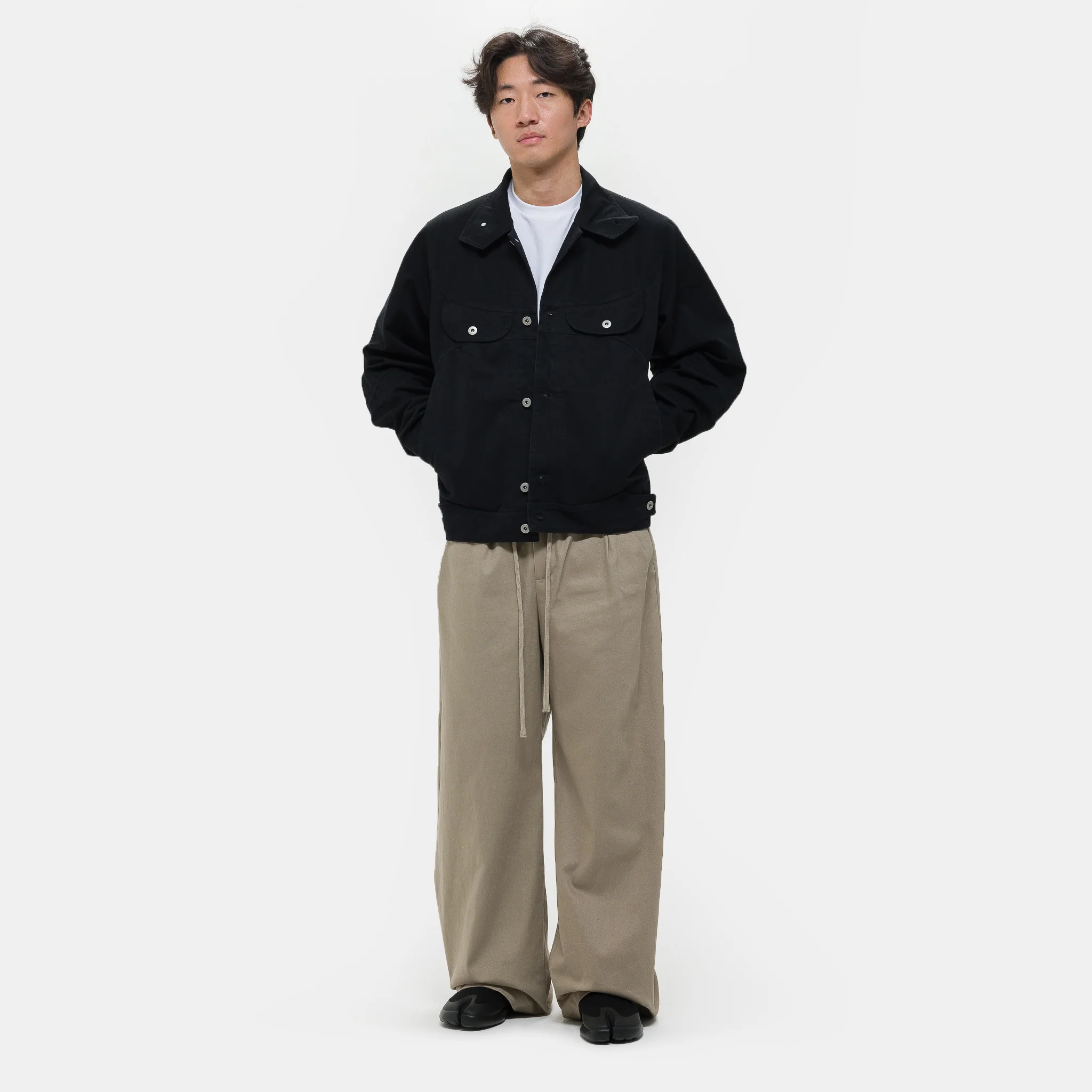 Welder Button Jacket in Black - Image 2