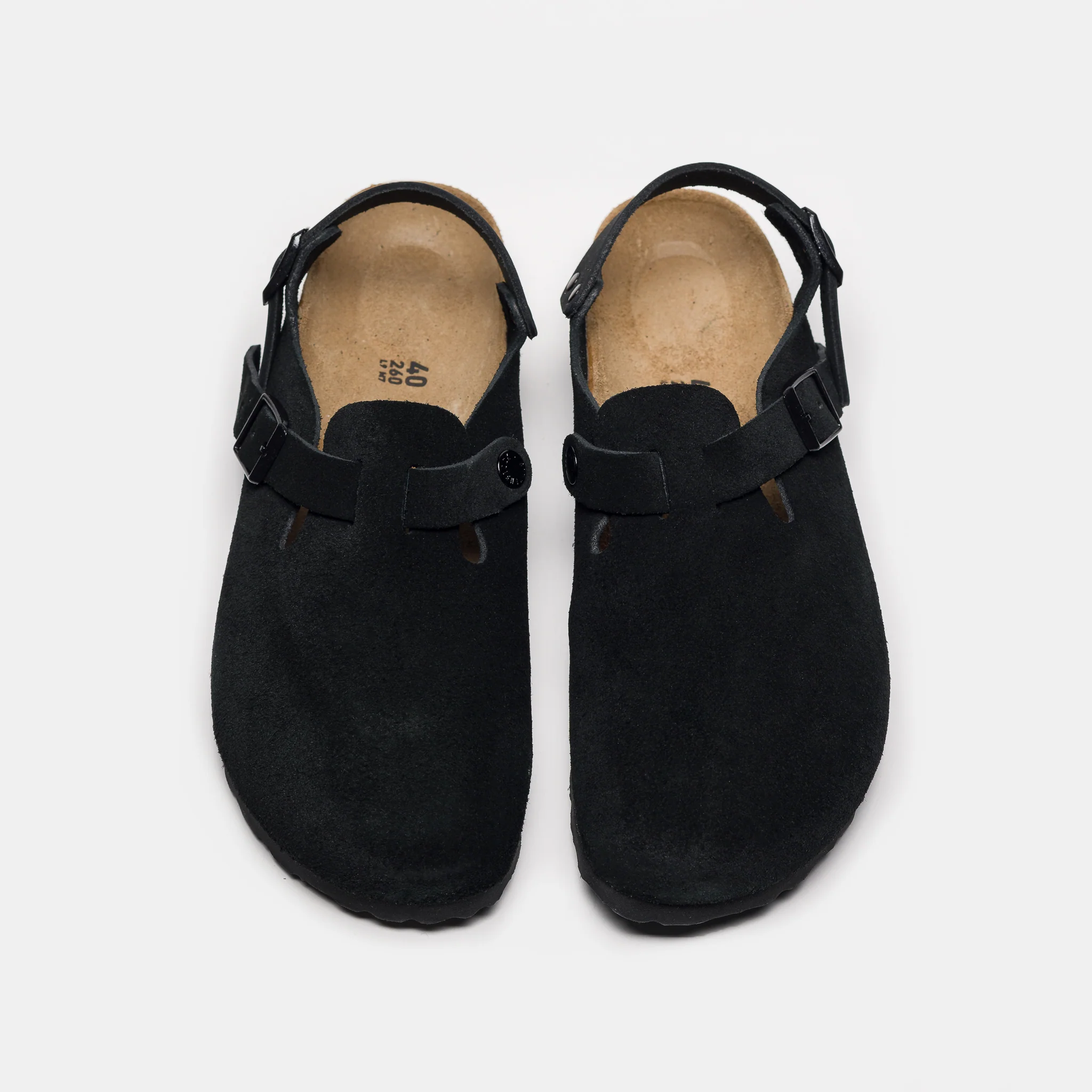 Womens Tokio Suede Clog in Black - Image 4