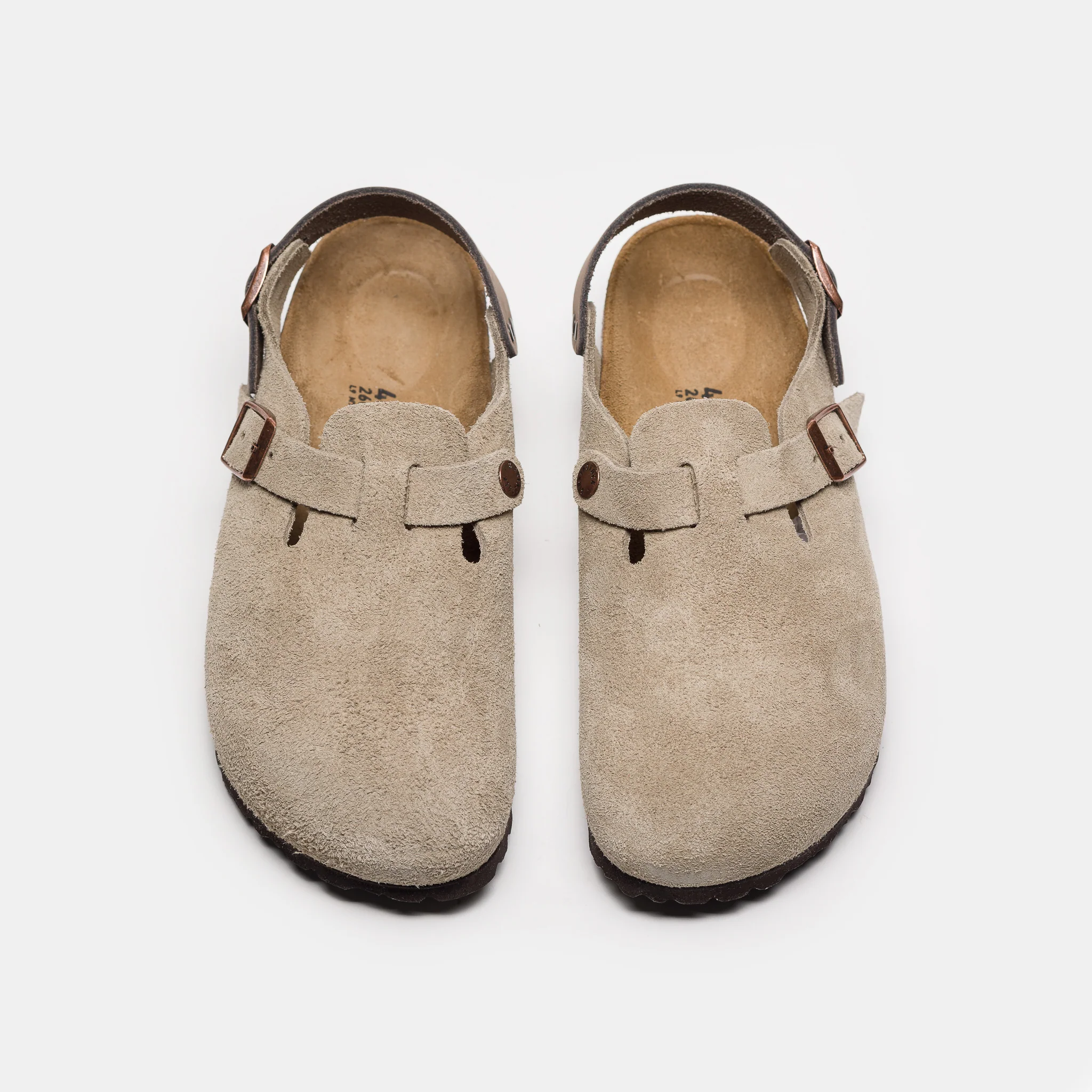 Womens Tokio Suede Clog in Taupe - Image 4