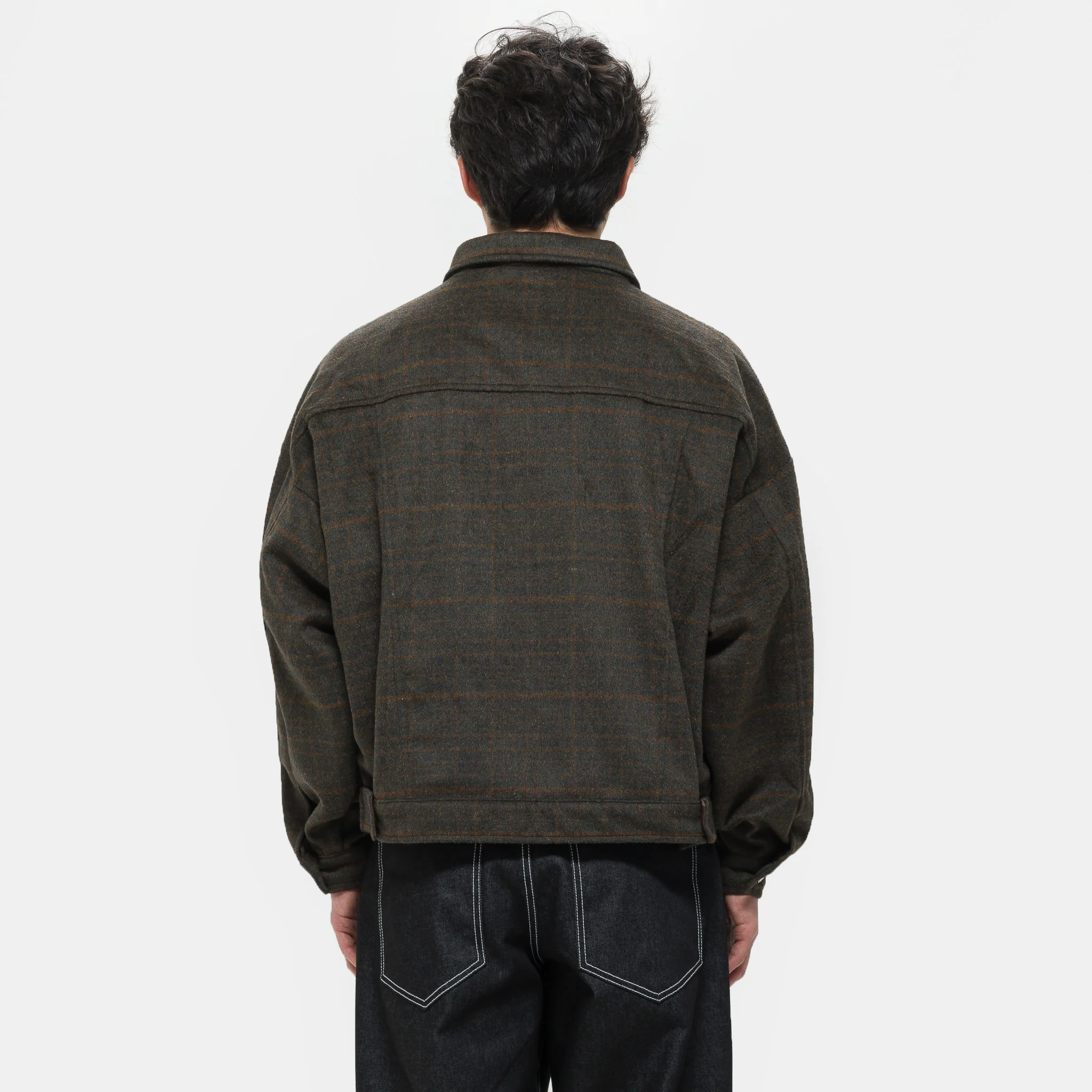Wool Checkered Jacket in Brown - Image 3
