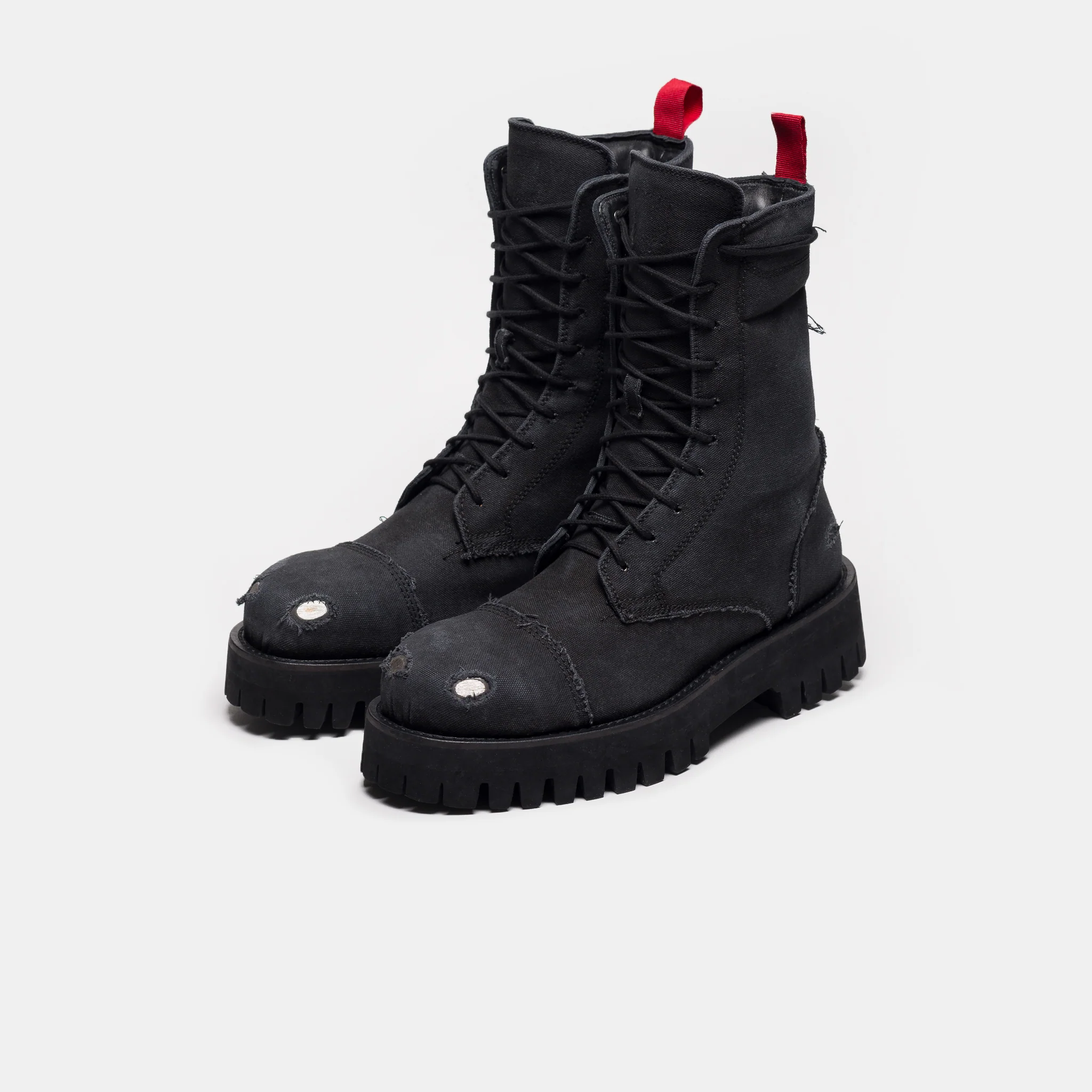 X Boot in Distressed Black - Image 3