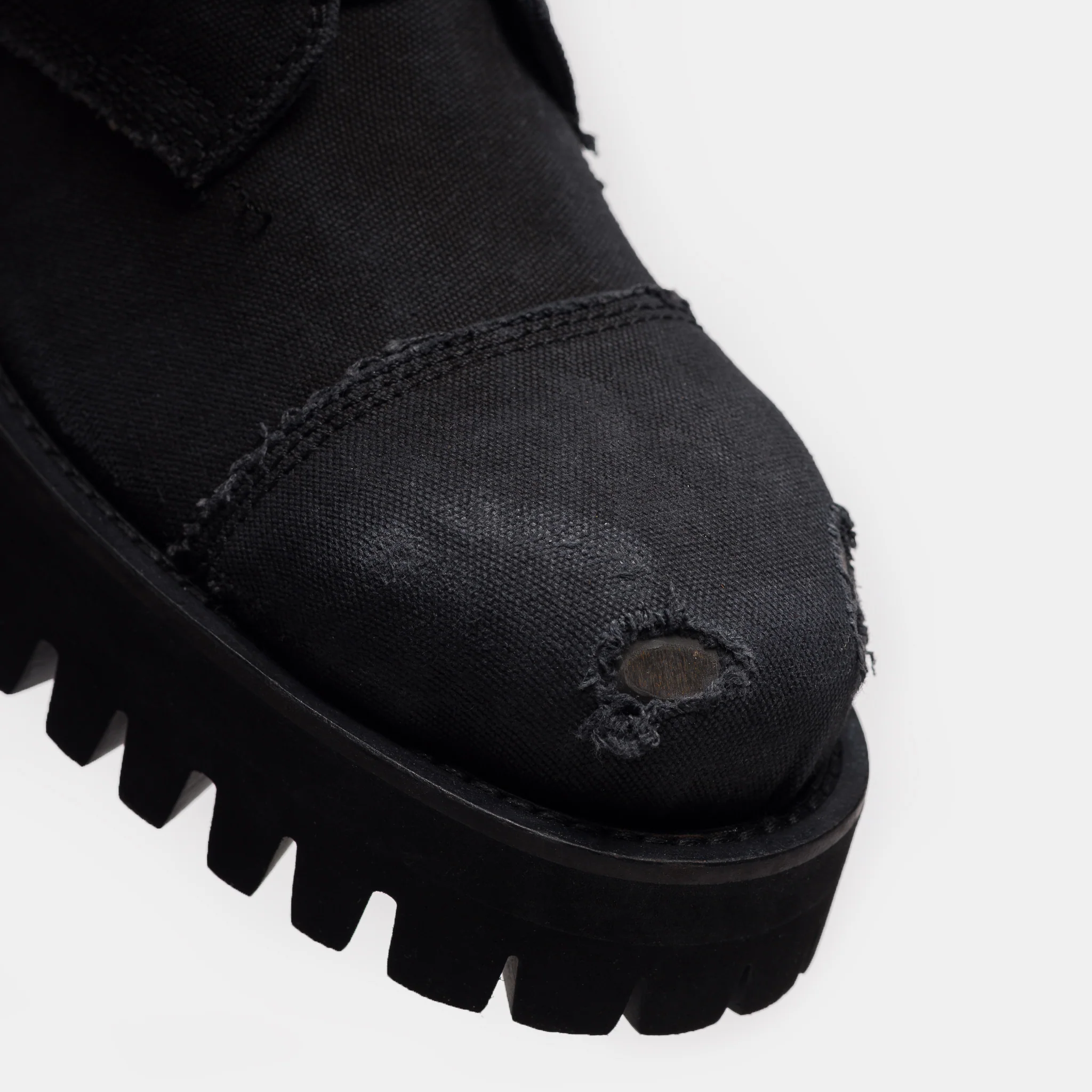 X Boot in Distressed Black - Image 6