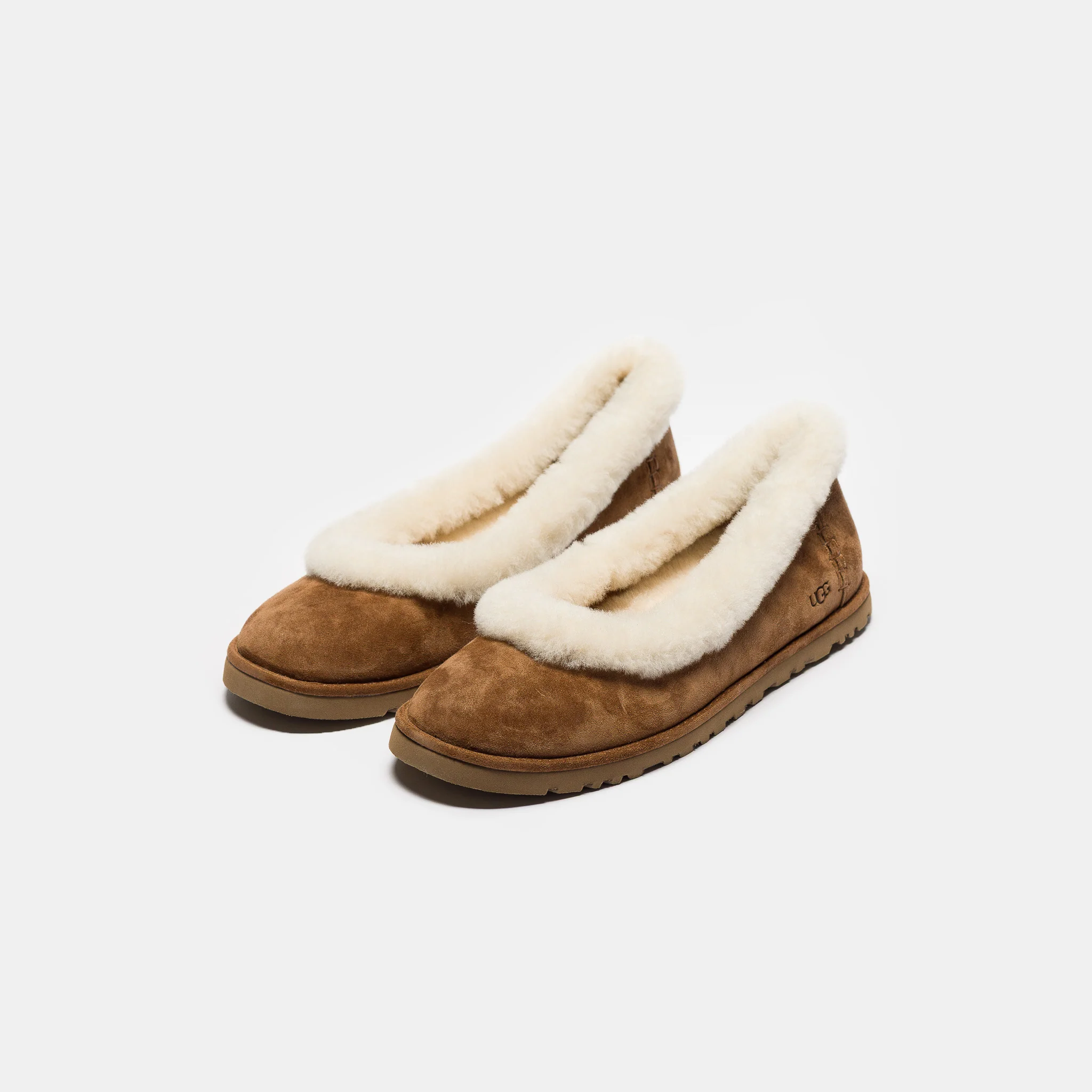 Zora Ballet Flat Slipper in Chestnut - Image 3